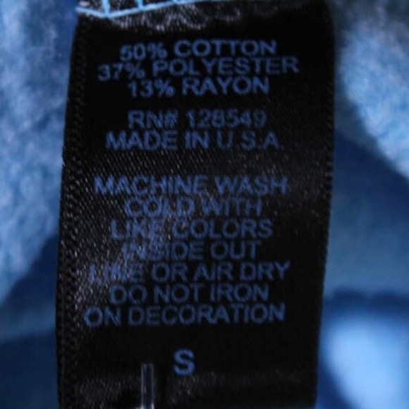 Aviator Nation Unisex Rainbow Rib Crew Sweatshirt/Pullover | Sky Blue | PRELOVED - Picture 13 of 14